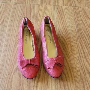 F.A.O SCHWARZ gril glitter red shoes size 3